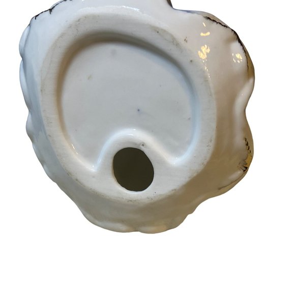 Girl Figurine Blue White Dress Gold Colored Accents - Picture 9 of 15